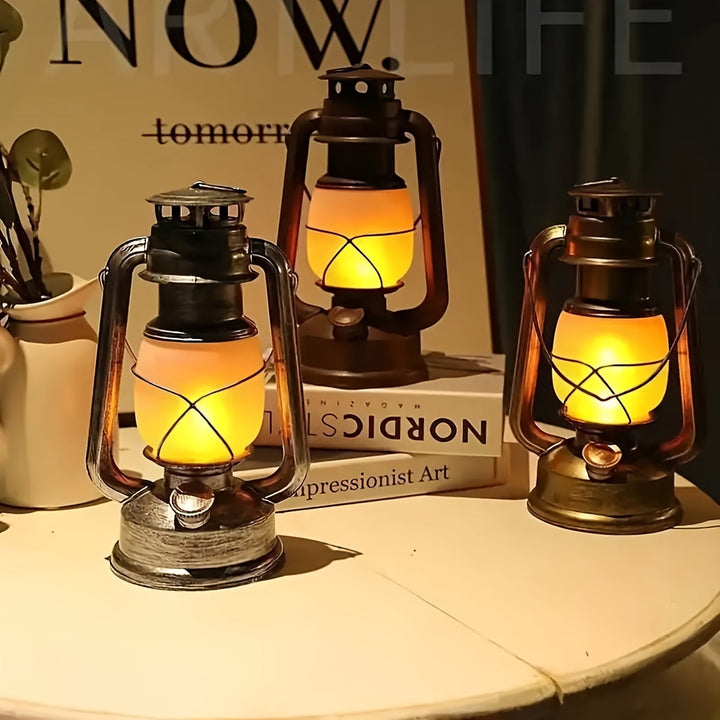 RetroGlow Lantern – Vintage LED Lantern med Flamme Lys Effekt | Skanto