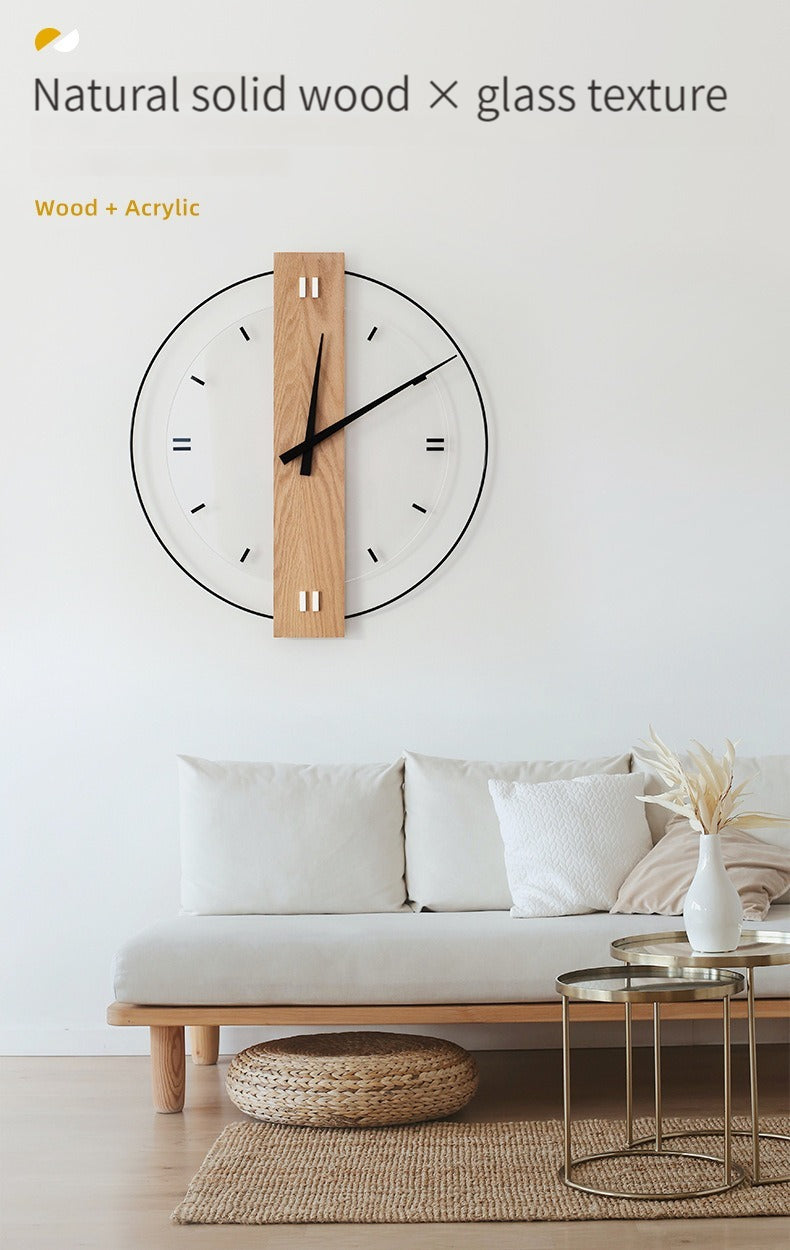 Skanto | Solid Wood Nordic Veggdekorasjon Klokke 40cm