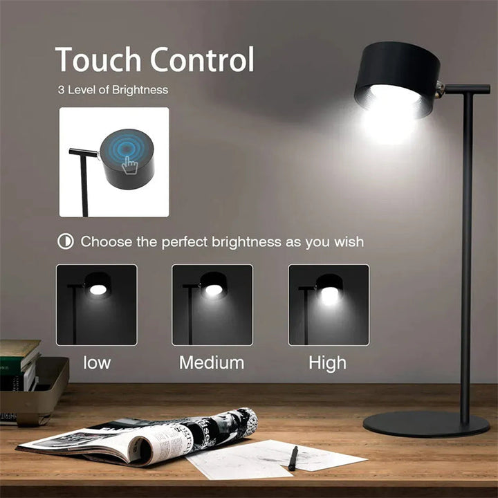 Berøringsfølsom LED bordlampe med magnetisk base. | Skanto