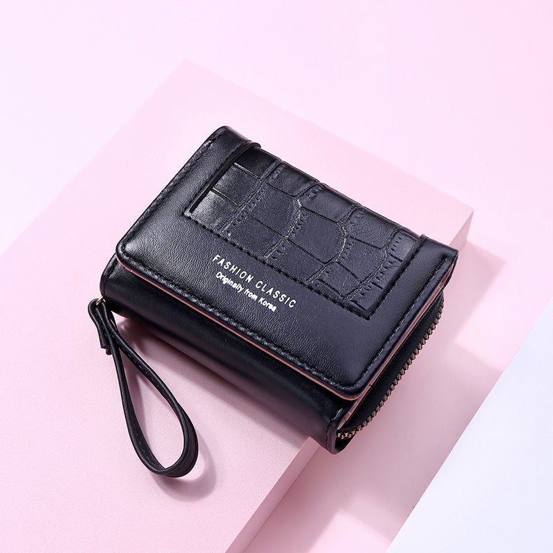 Skanto | Large Capacity Multi-Card Zipper Tri-Fold Myntpung