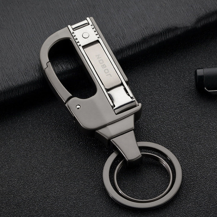 Skanto | 2-i-1 Nyttig & Holdbar Nøkkelring med Innebygd Negleklipper