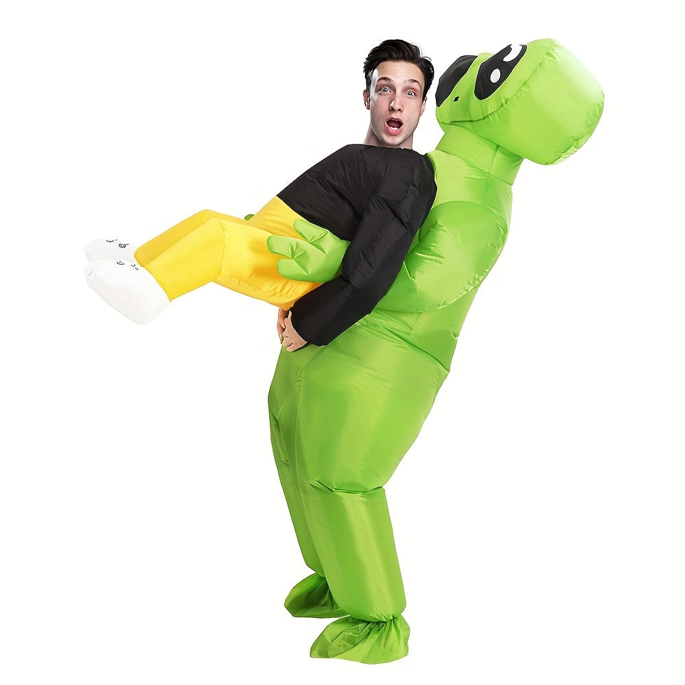 Skanto | Morsomt Inflatable Halloween Alien Kostyme for Menn | Ride On Stil