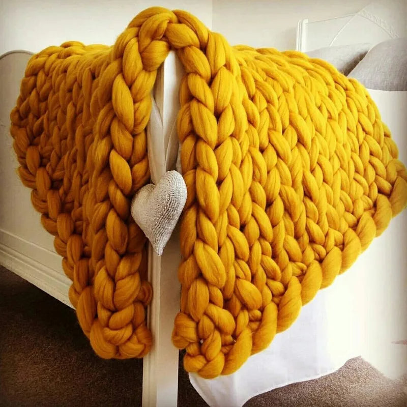 Skanto | Tykk Linje Sofa Strikket Teppe
