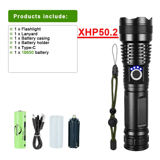 Oppladbar LED-lommelykt for Adventure Skanto