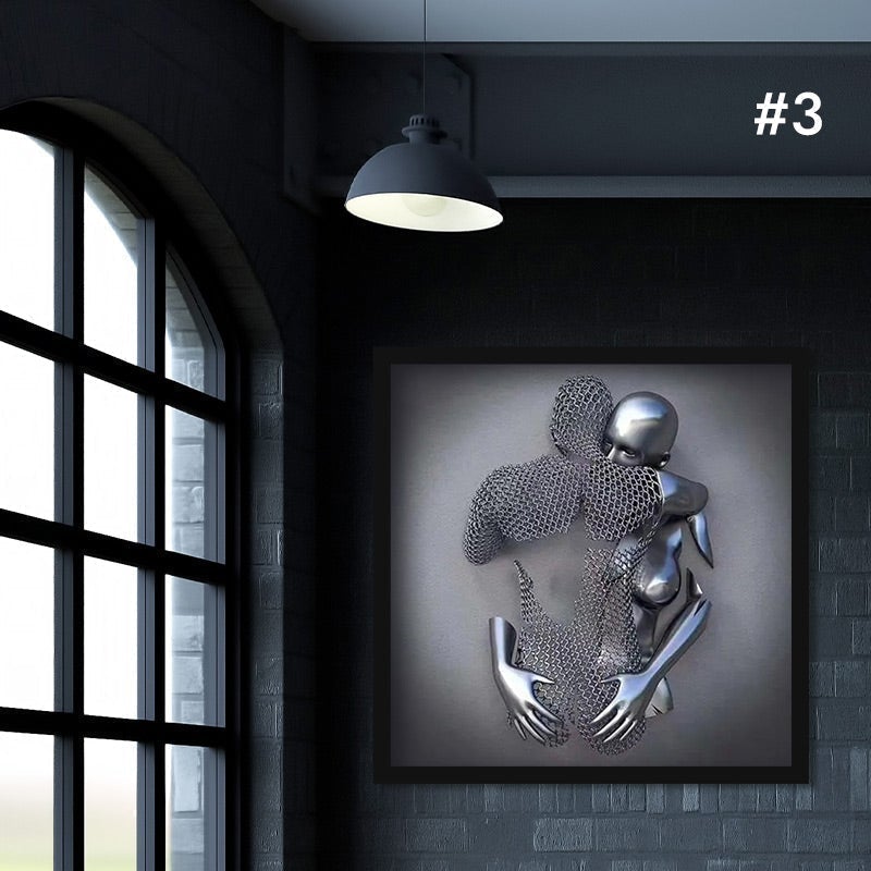 Skanto | Figurstatue av metall Kunst Veggdekorasjon