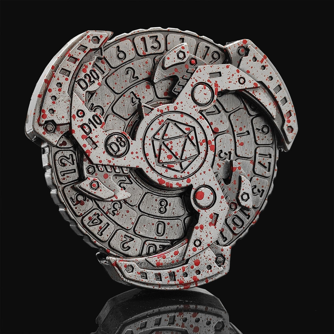 Skanto | 7-i-1 Fidget Spinner Polyhedral Metall Terninger