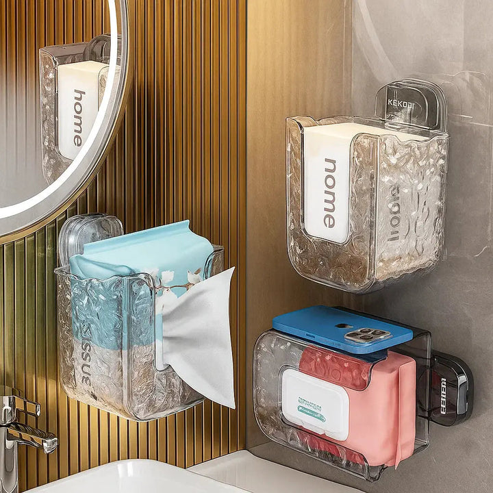 Skanto | GlowFix Vegg Tissue Holder — Ikke mer kaos, badet ditt vil være stilfullt, rent og helt avslappende!