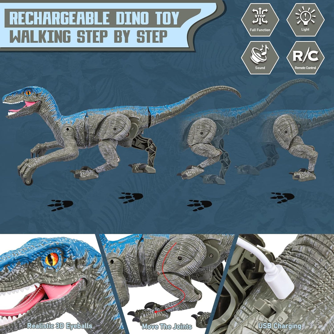 RaptorMove – Ferngesteuertes Dinosaurier-Spielzeug med lyd, LED og realistischen Bewegungen
