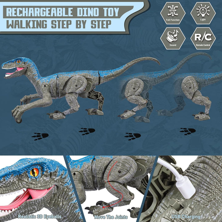 RaptorMove – Ferngesteuertes Dinosaurier-Spielzeug med lyd, LED og realistischen Bewegungen