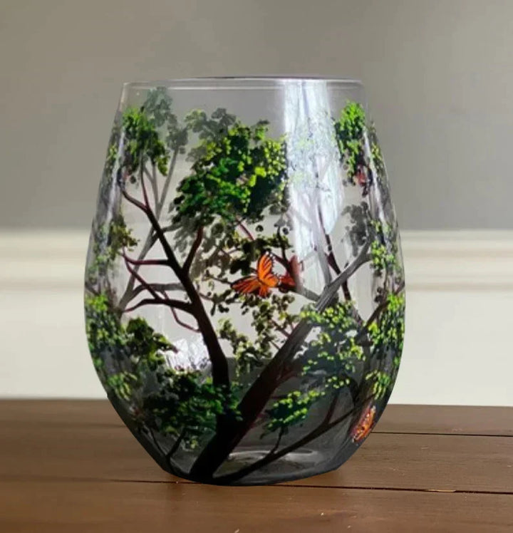 Skanto | Håndmalte Vinglass – Fire Sesonger Kunst & Eleganse