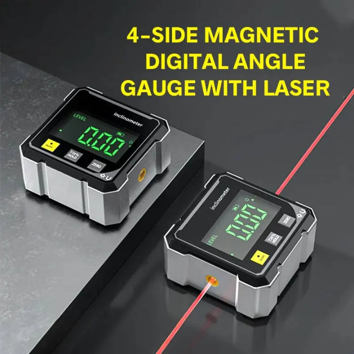 Precision Vinkelmåler AnglePro – Magnetisk Digital Laser Nivå | Skanto