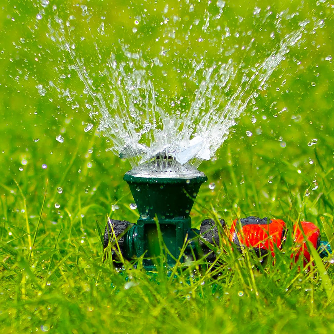 Skanto | 360-graders automatisk roterende metall plen sprinkler – Effektiv hagevanning sprayhode
