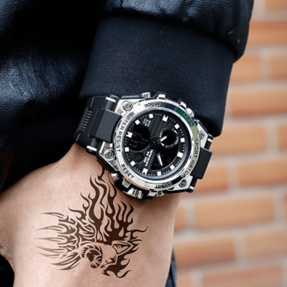 Skanto | Sporty Dual-Display Mode Multifunctional Waterproof Luminous Men's Wristwatch