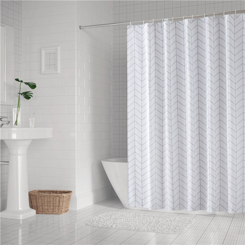 Moderne Minimalistisk Rutenett Dusjforheng Skanto