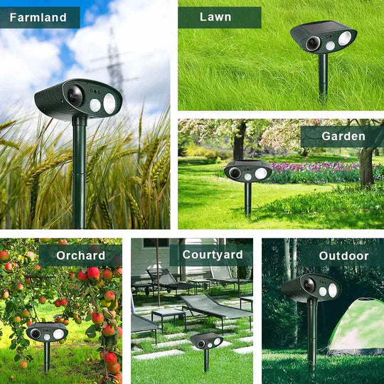 Ultraschall-Wildvertreiber – 4er-Pack, solarbetrieben – Vertreibt Rehe i 48 Stunden