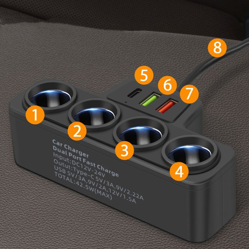VoltMaxx 7-i-1 PowerHub — Lader alle enheter samtidig og vær trygt og stressfritt tilkoblet til enhver tid | Skanto