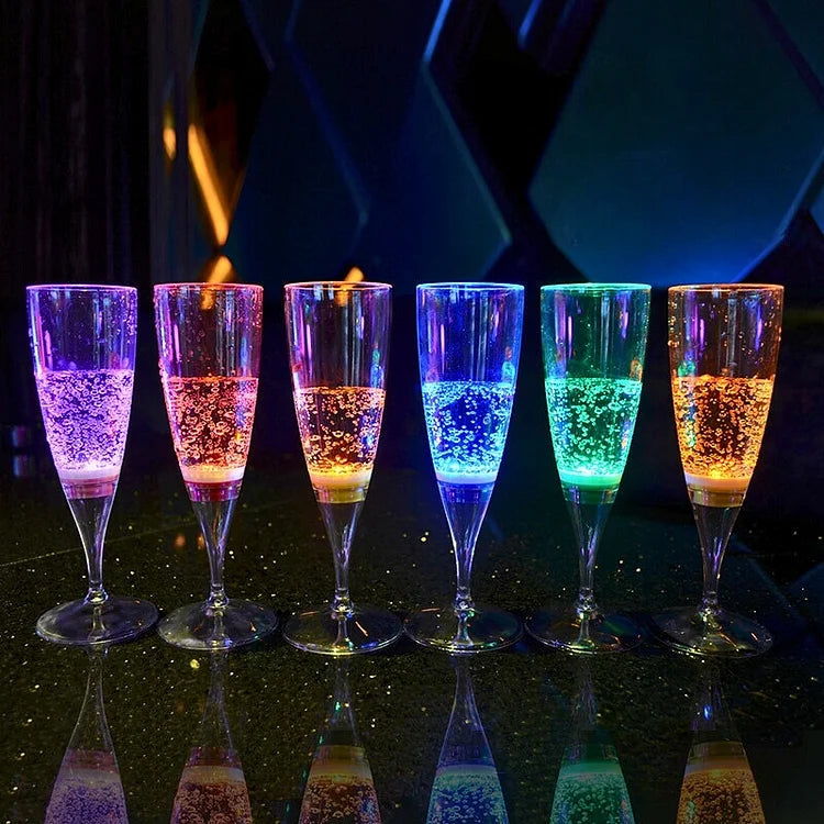 GlowSip - LED-belyst vinglasssett (6 stk) Skanto