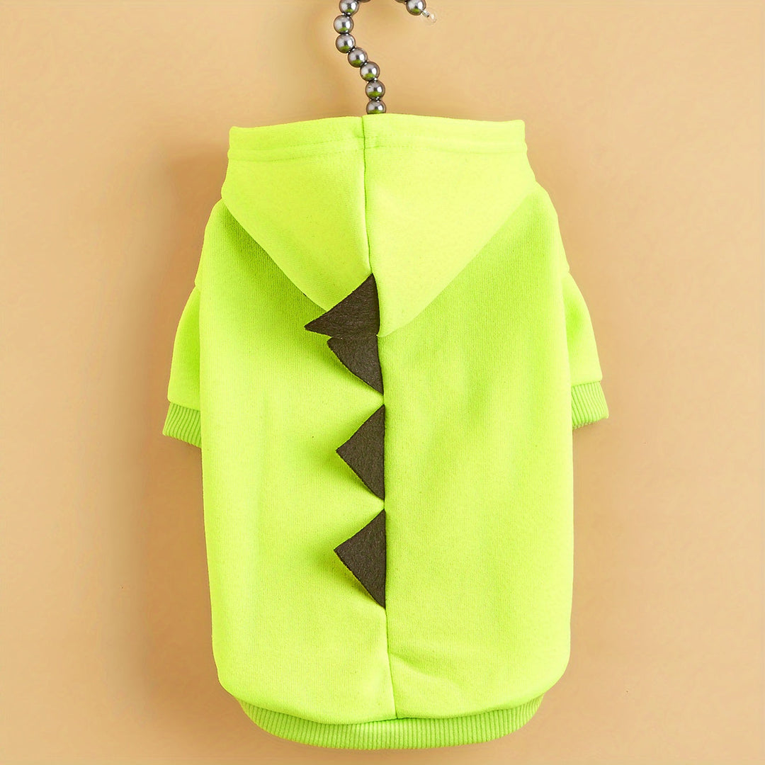 Skanto | Hund Halloween Kostyme Fleece Dinosaur Hoodie | Kjæledyrantrekk Varm