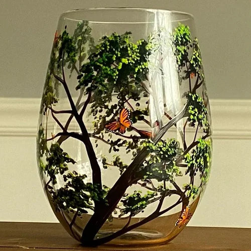 Skanto | Håndmalte Vinglass – Fire Sesonger Kunst & Eleganse