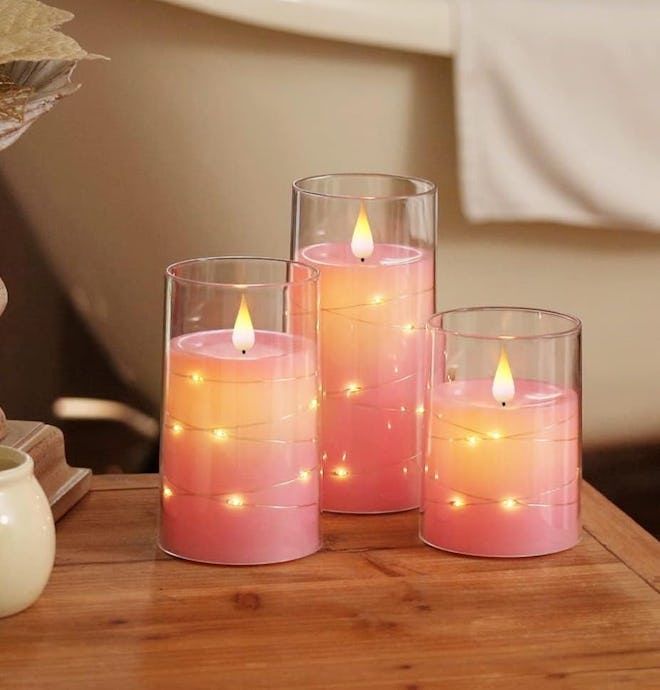 Skanto | Lysestake sett med realistisk LED-flamme