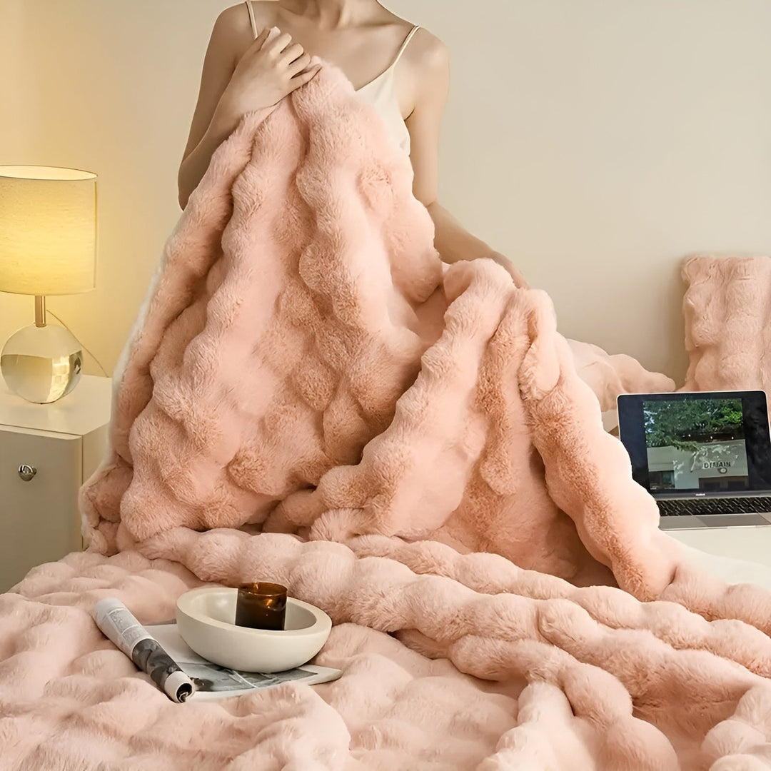 Fleece og fleece-lue – Ekstra myk og varm | Perfekt for sofa og soverom