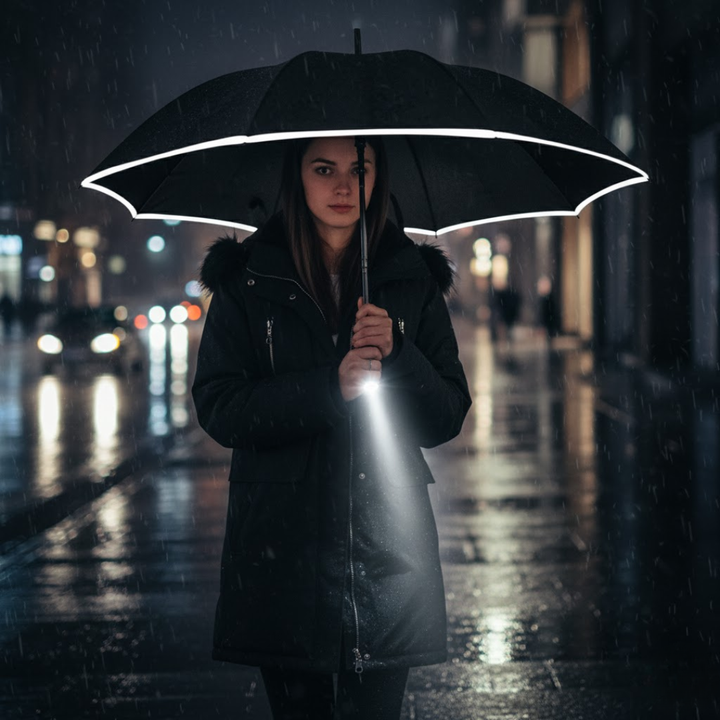StormShield LED Paraply med Automatisk | Skanto