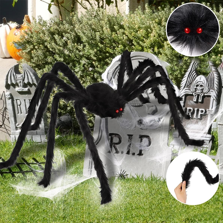 Skanto | Halloween Edderkopp Dekorasjoner, strekkbar edderkoppnett