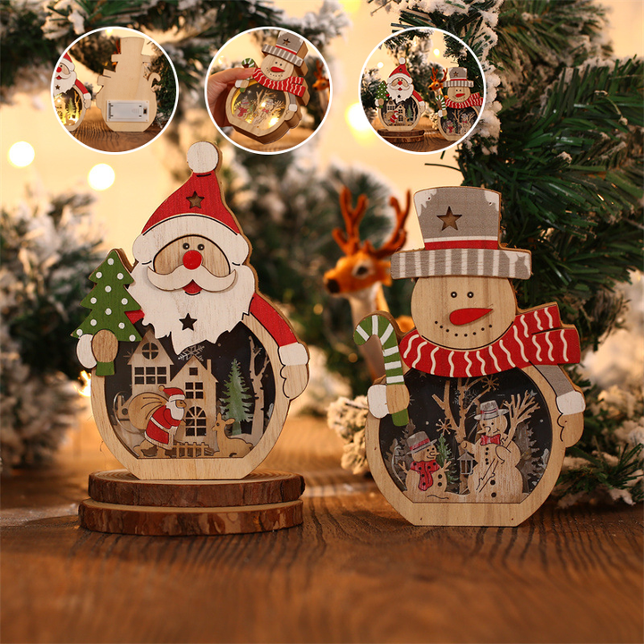 Skanto | LED julekuler i tre med belysning