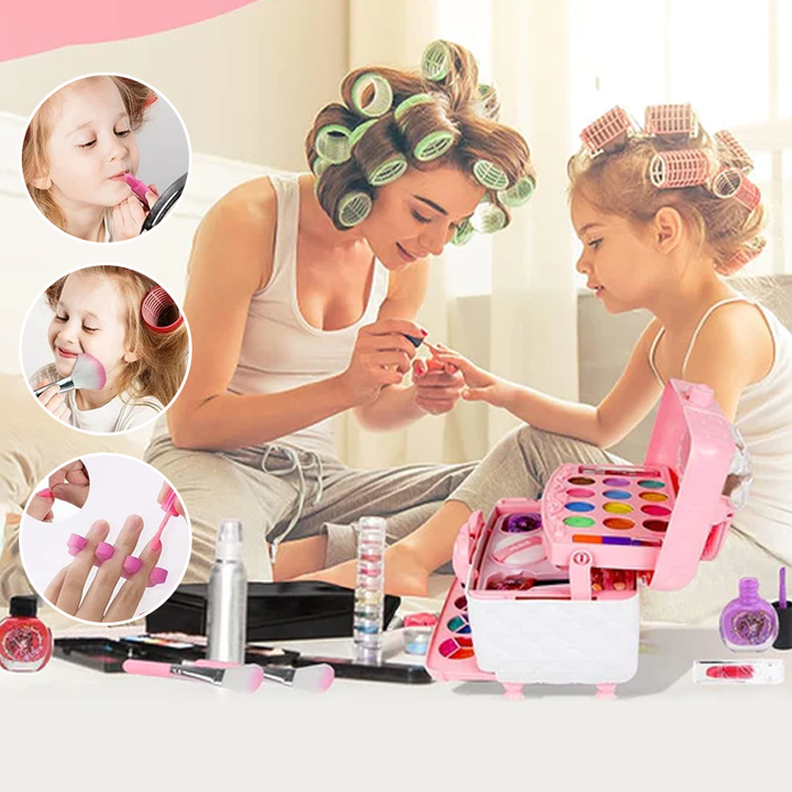 Skanto | Prinsesse Glamour – Barne Makeup Lekesett | Trygt & Morsomt Late Lekesett