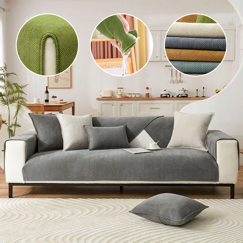 Herringbone Chenille Stoff Møbelbeskytter Sofatrekk | Skanto