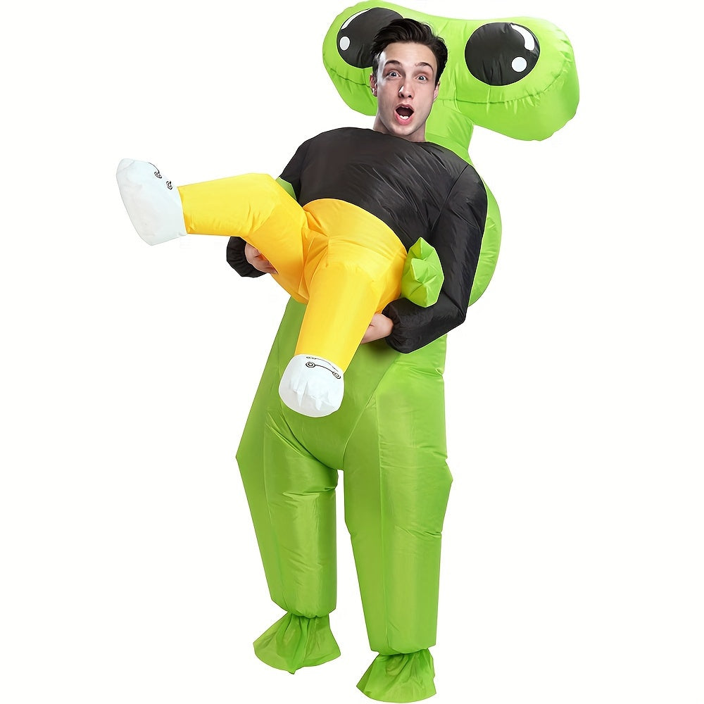 Skanto | Morsomt Inflatable Halloween Alien Kostyme for Menn | Ride On Stil