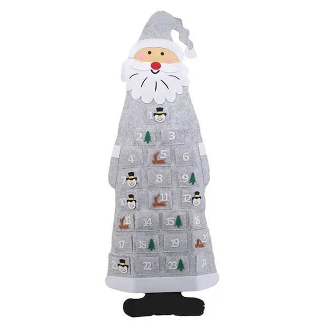 Skanto | Advent Kalender Stoff Jule Hängende Pendant Julenissens Filtnisser DIY Advent Kalender Jule Dekorasjon Jul