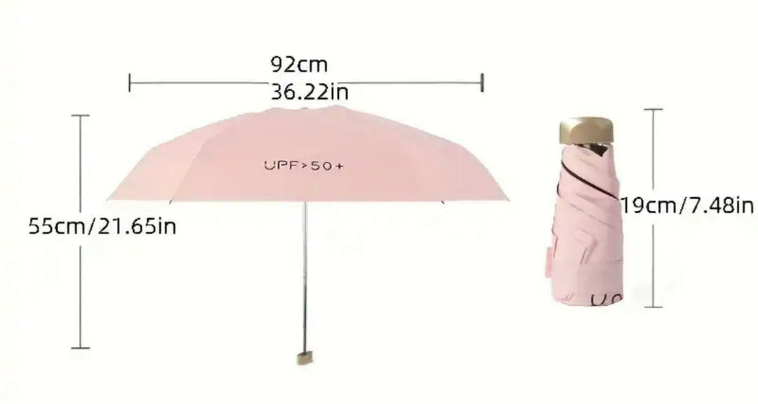 Mini Pocket Paraply UV Beskyttelse Kompakt | Skanto