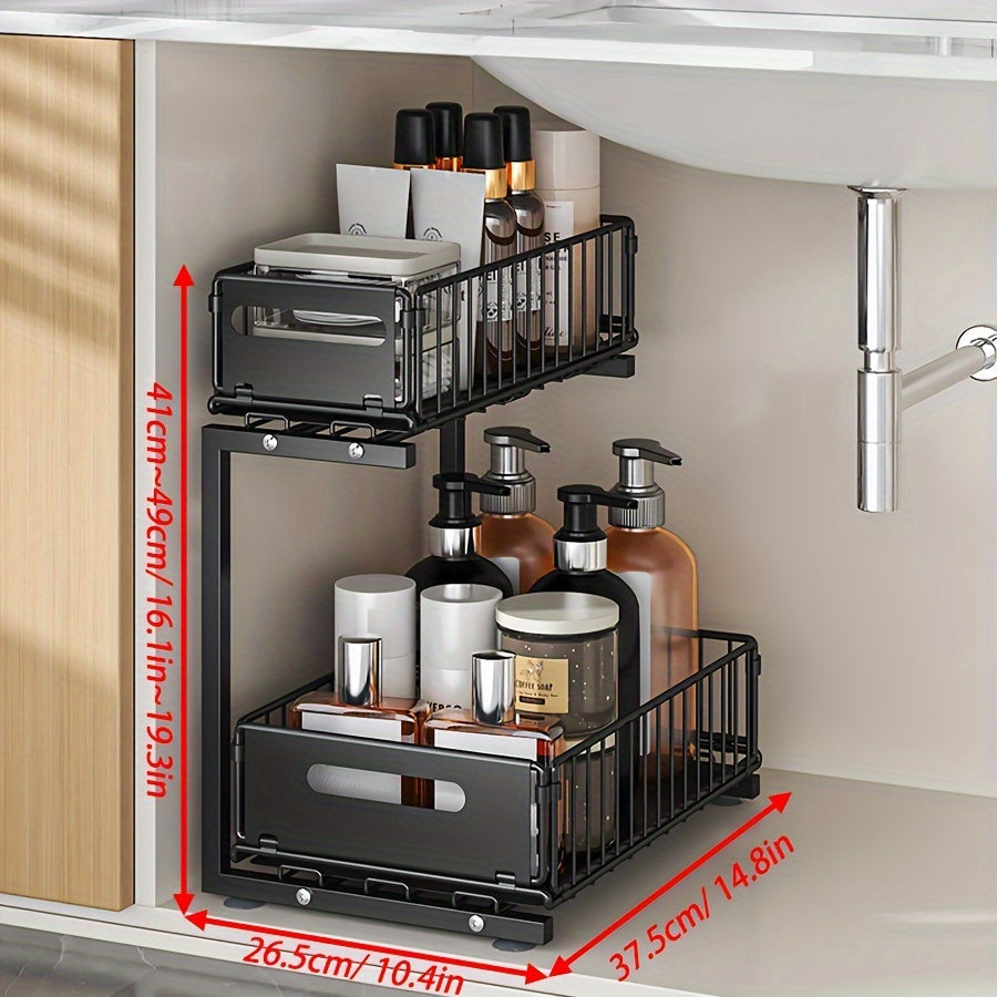 Pull-out Under-Cabinet Organizer 2 Levels | Skanto