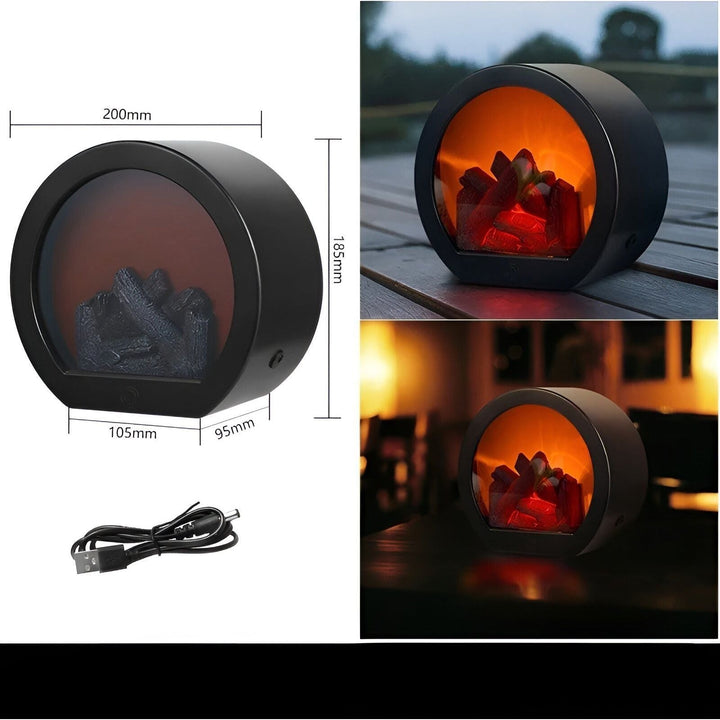 Skanto | RadiantFlame LED Lantern – Realistisk Flamme Bordlampe for Koselig Atmosfære Belysning