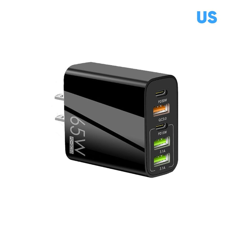 Multi Port Adapter 65W Hurtiglader - US Standard | Skanto