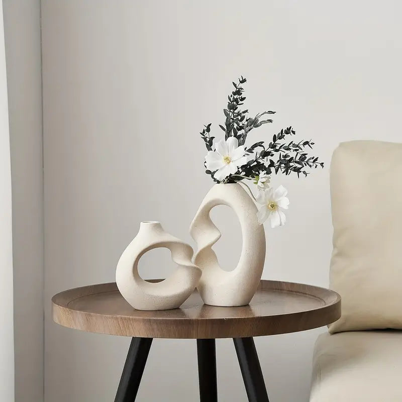 Moderne Asymmetrisk Skulptural Vase Sett Skanto