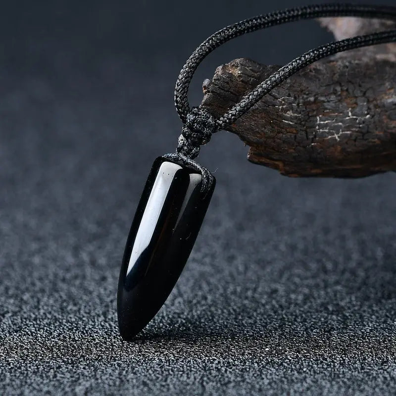 Skanto | Energisk Beskyttelses Obsidian Stein Halssmykke