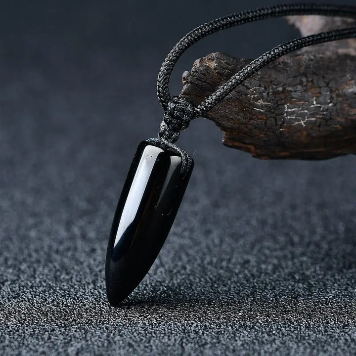 Skanto | Energisk Beskyttelses Obsidian Stein Halssmykke