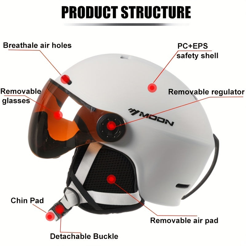 Hochwertiger Skihelm mit Abnehmbaren Teilen – sicher and komfortabel für Outdoor-Aktivitäten