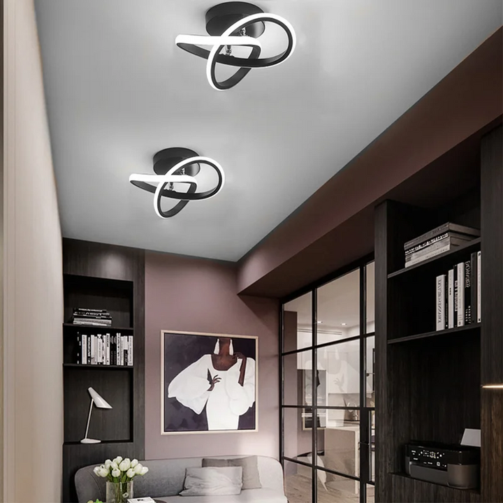 Skanto | Taklampe med LED svart metallramme