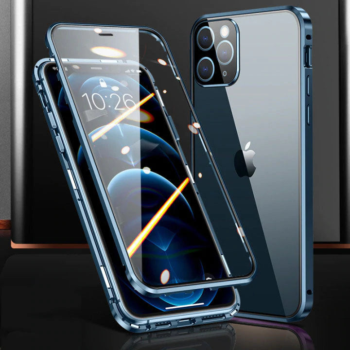 Skanto | Magnetisk herdet glass dobbeltsidig passende for iPhone