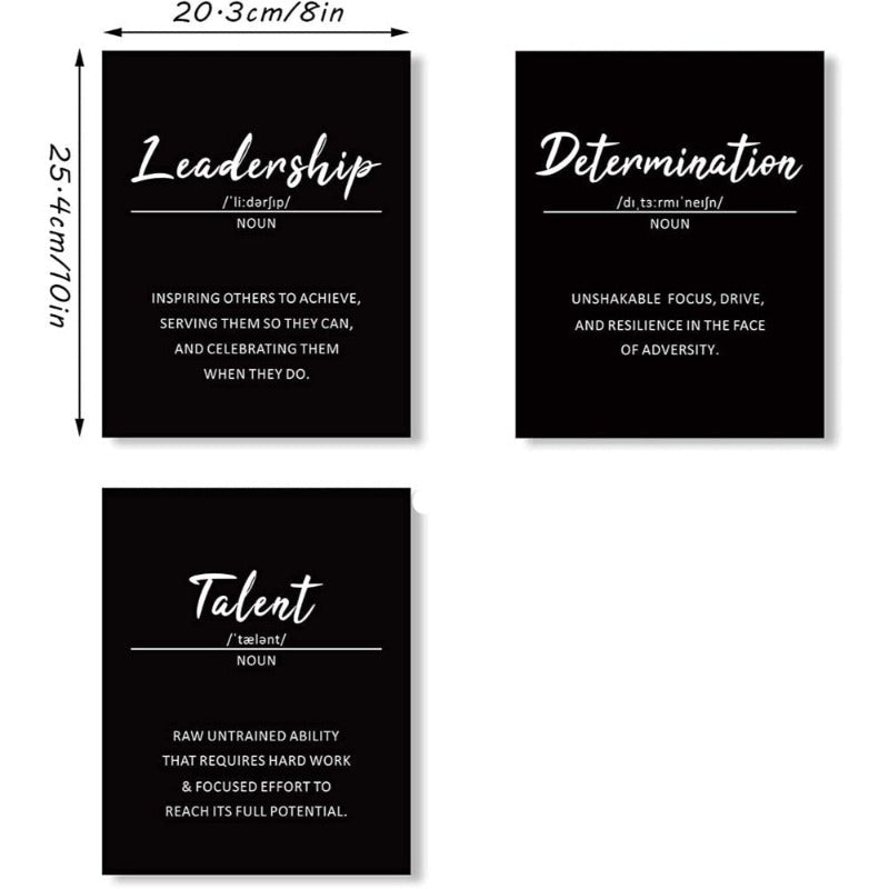 9 Piece Inspirational Phrases Wall Art | Skanto