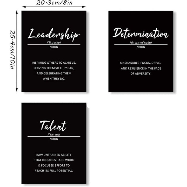 9 Piece Inspirational Phrases Wall Art | Skanto