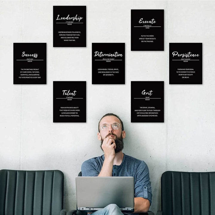 9 Piece Inspirational Phrases Wall Art | Skanto