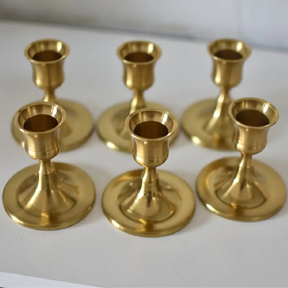 Skanto | Glitrende Vintage Lysestake | 2pk Sett