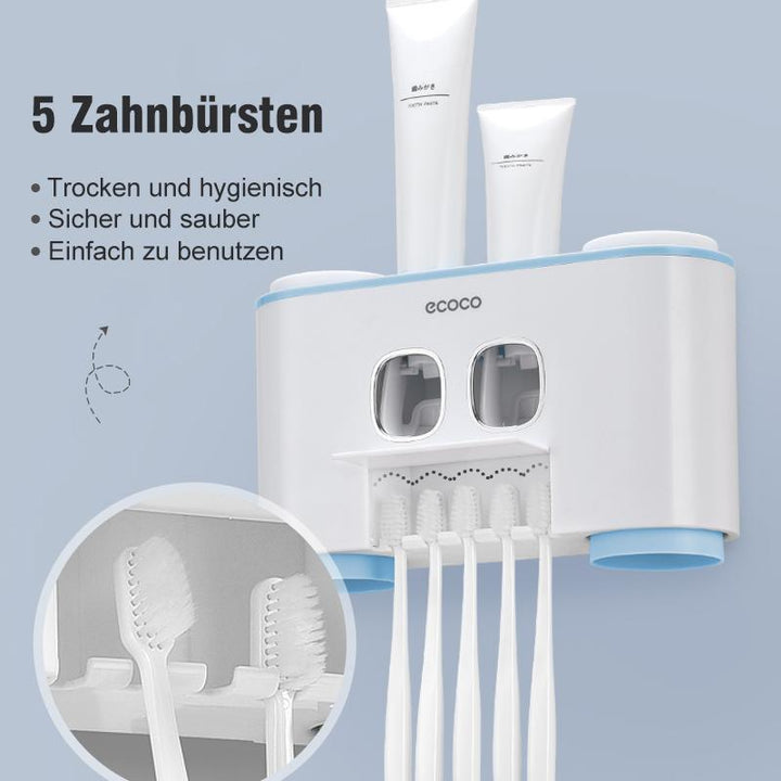 Automatisk tannbørsteholder og tannkremdispenser sett | Skanto