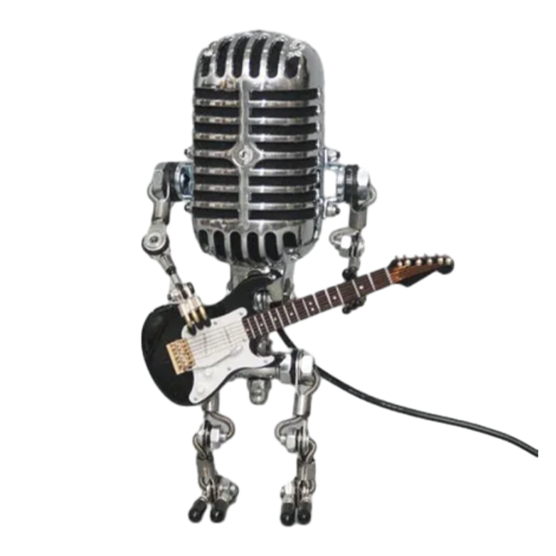 Retro Mikrofon Robot Metall Skrivebord Lampe | Skanto