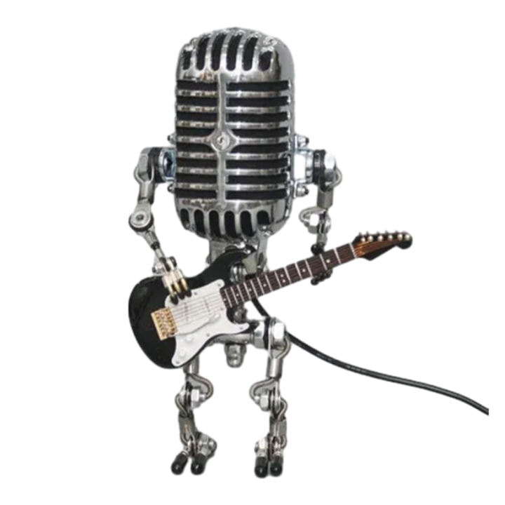 Retro Mikrofon Robot Metall Skrivebord Lampe | Skanto