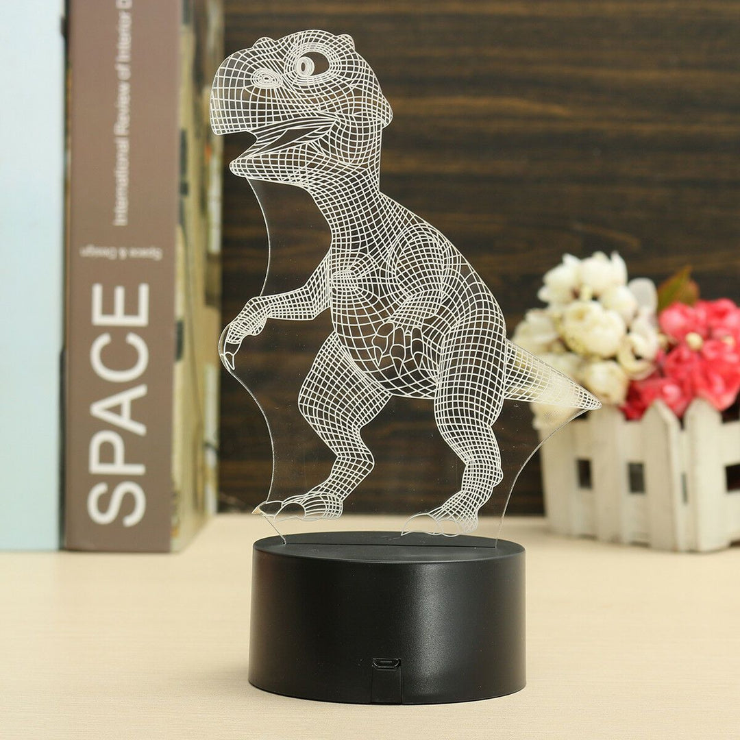 Skanto | Dinosaur Nattlys - 3D Dinosaur Lys - T Rex Nattlys